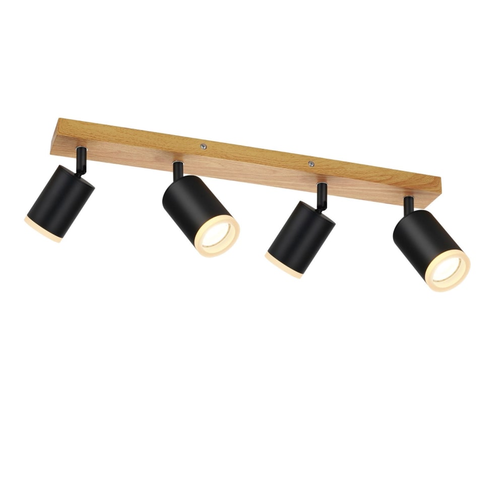 Bogart - spot de plafond en métal, noir, l 54 cm, gu10