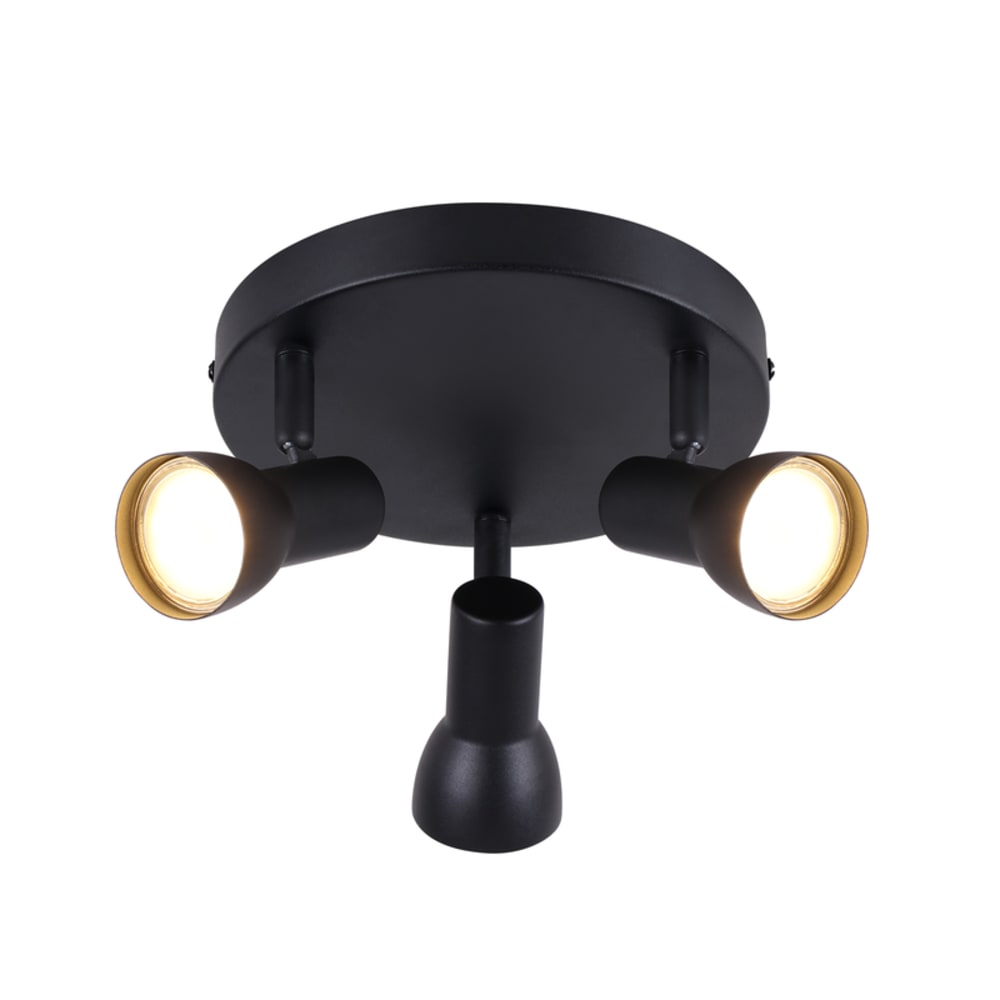 Nettlife Reinhardt - Deckenstrahler aus Metall, Schwarz, 19 cm, GU10 style modern Schwarz Metall