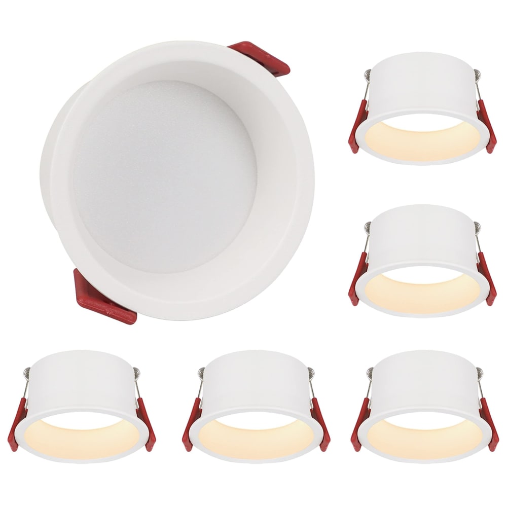 Nettlife Nealy - LED-Einbaustrahler aus Metall, Weiß, L 9 cm, max. 5 W style modern Weiß Metall