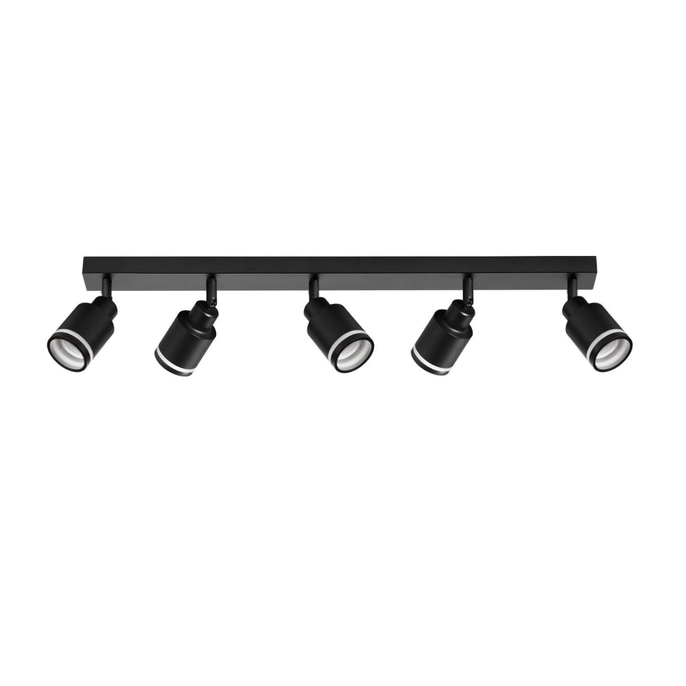 Nettlife Neal - Deckenstrahler aus Metall, Schwarz, L 69 cm, GU10, max. 25 W style modern Schwarz Metall