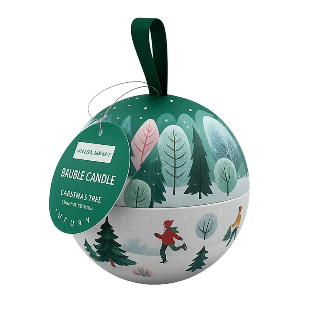 Bougie nomade boule de noël sapin de noël