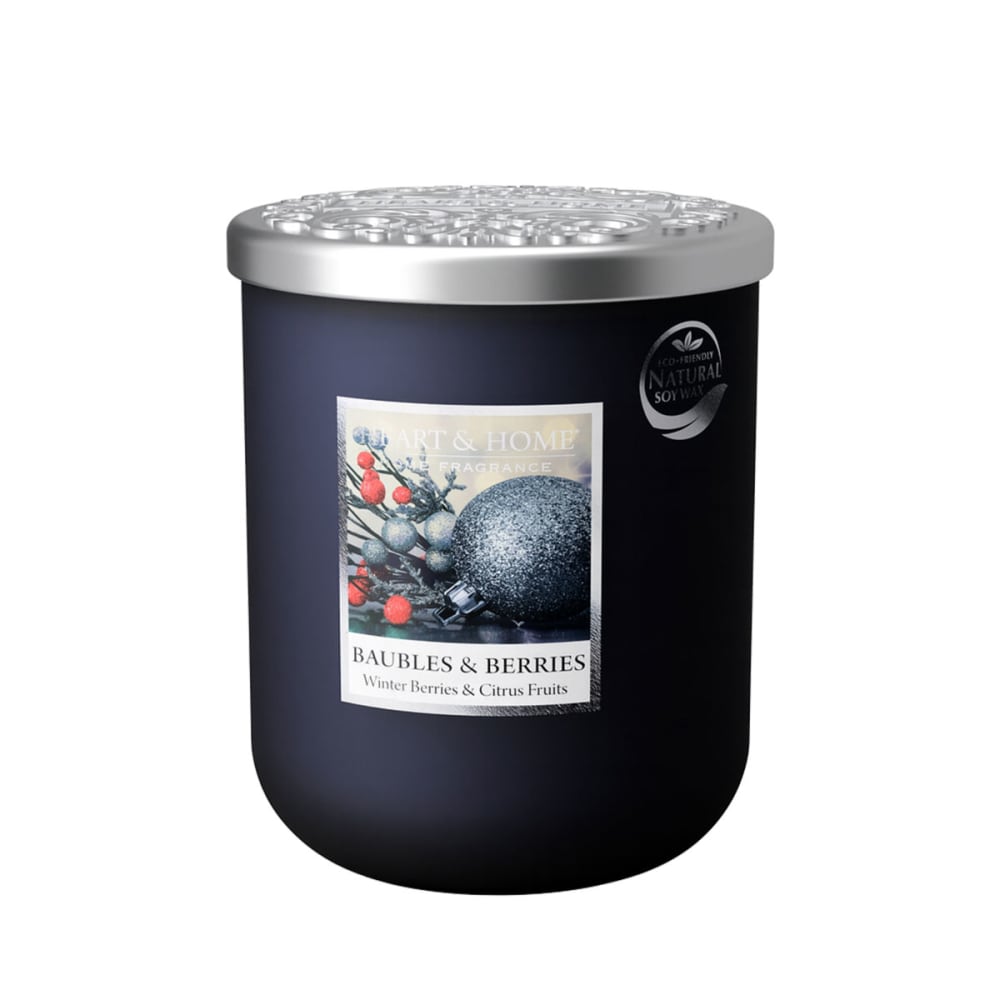 Grande bougie boules enchantées Grande bougie boules enchantées