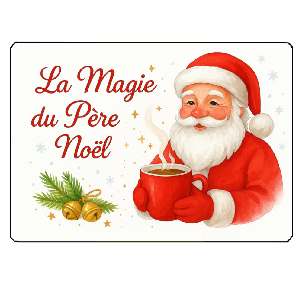 Planche à découper en verre la magie du père noël Planche à découper en verre la magie du père noël