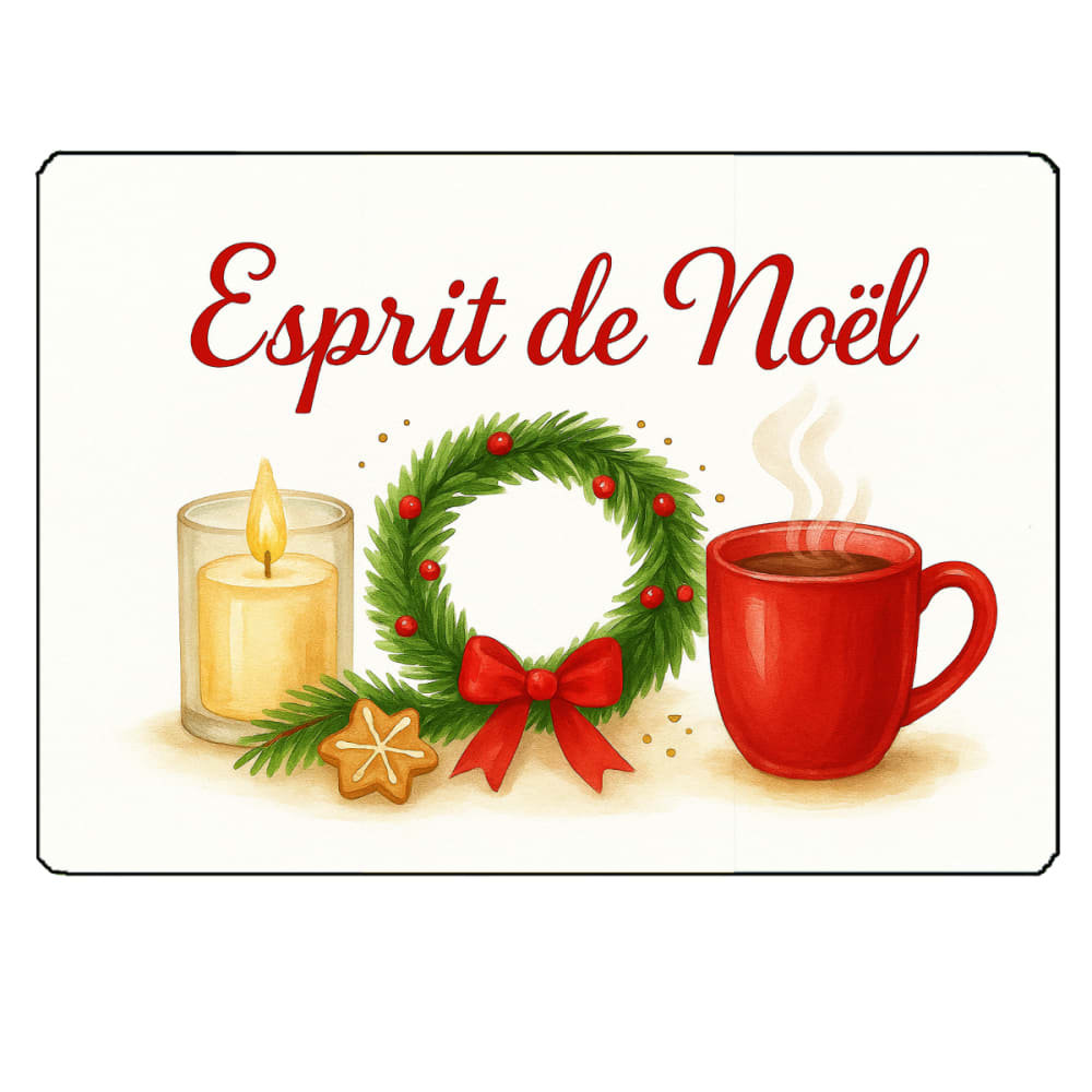 Planche à découper en verre esprit de noël Planche à découper en verre esprit de noël