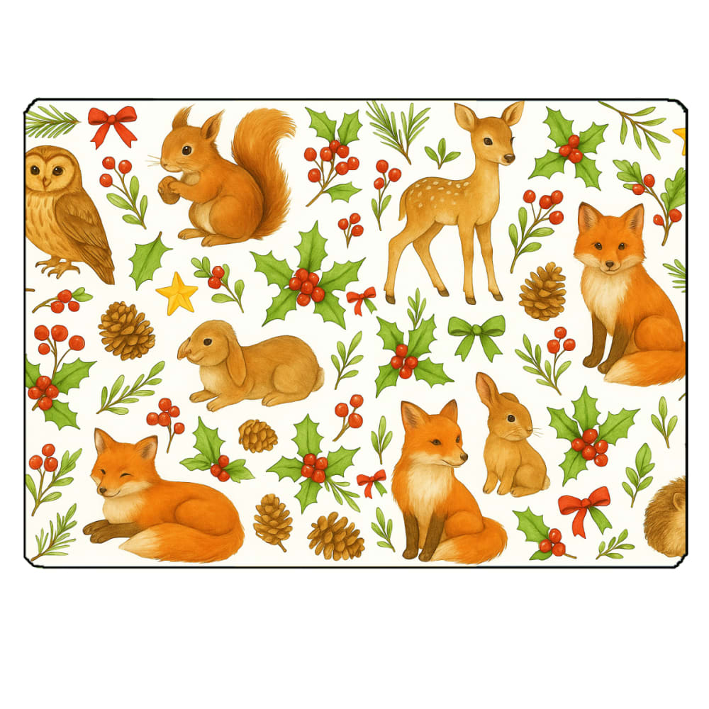 Planche à découper animaux de la forêt 28,5 × 20 cm