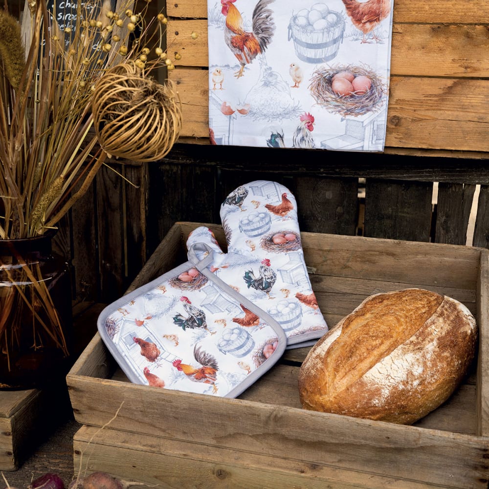 Manique de cuisine poules et coqs - Maisons du Monde