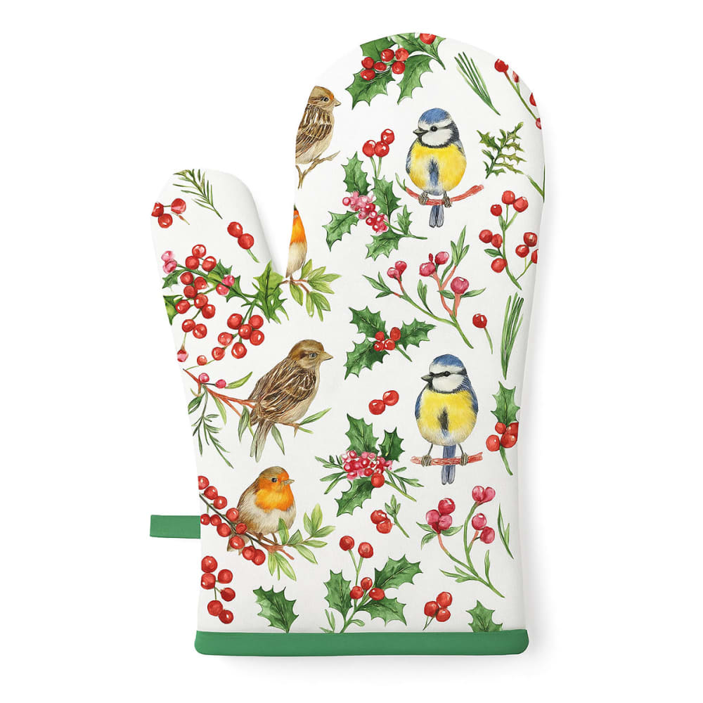 Gant de cuisine oiseaux d hiver