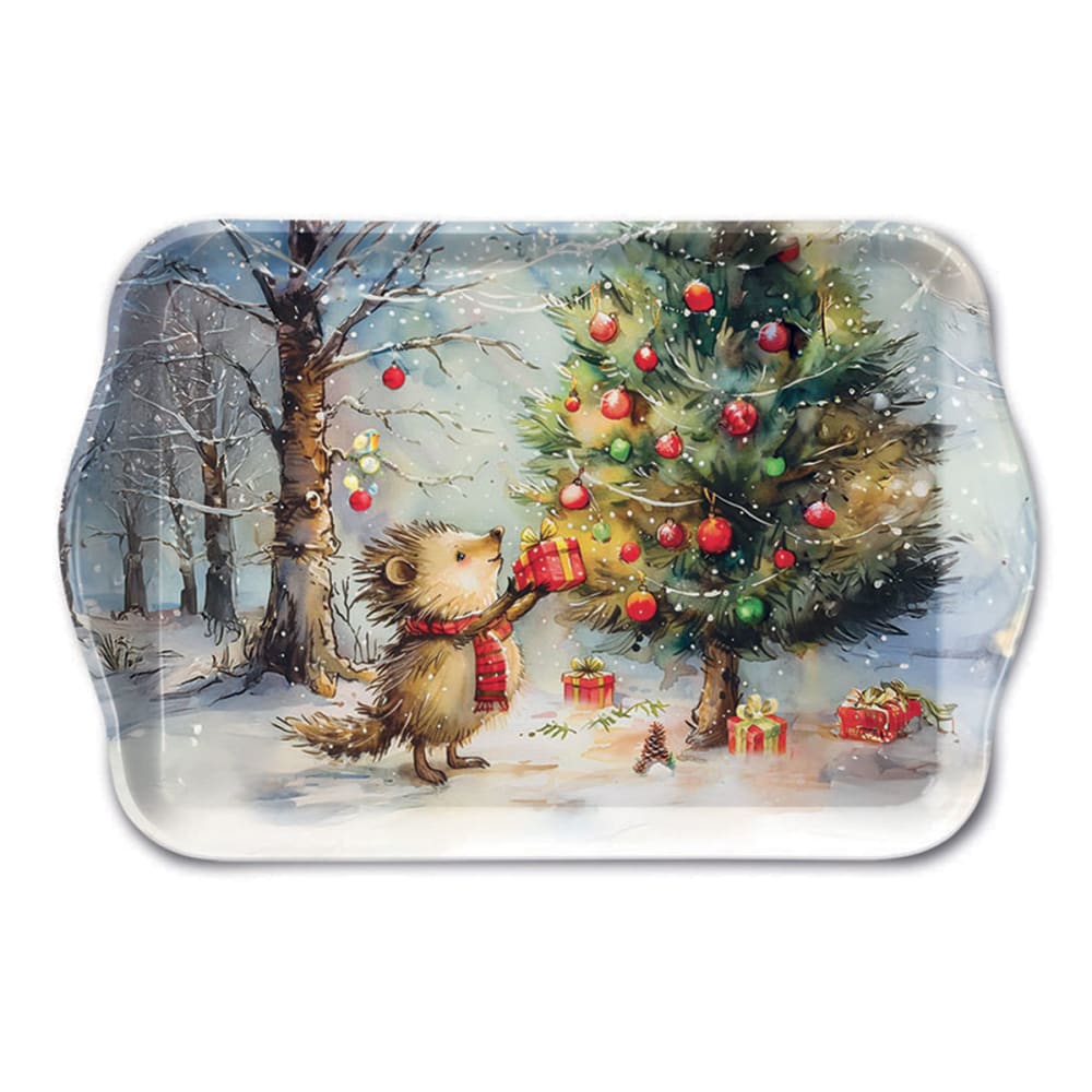 Mini plateau hérisson et sapin décoré Mini plateau hérisson et sapin décoré