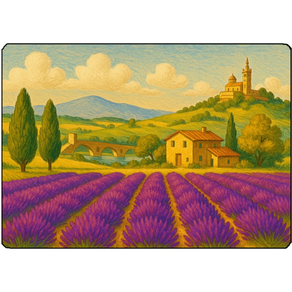 Planche à découper paysage de provence Planche à découper paysage de provence