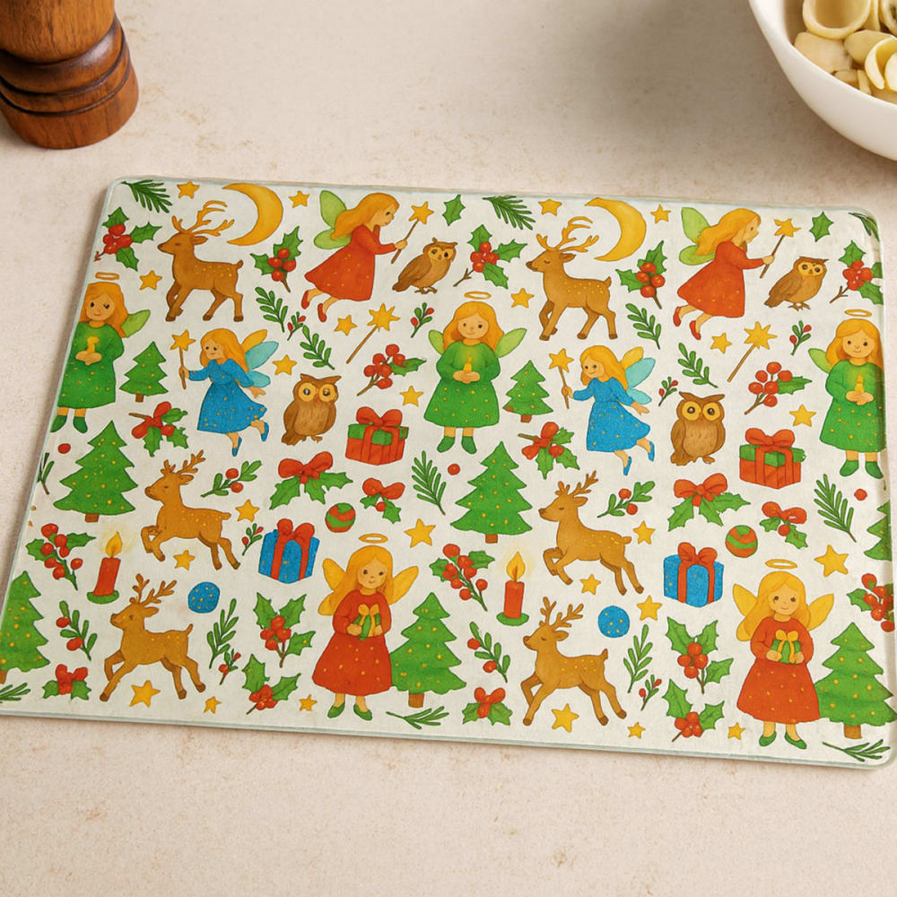 Planche à découper anges et rennes 28,5 × 20 cm - Maisons du Monde