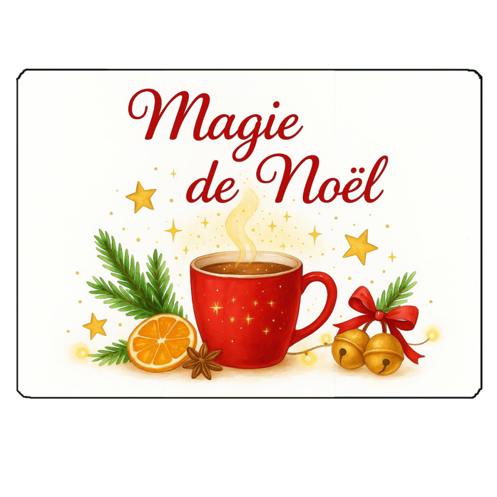 Planche à découper en verre magie de noël Planche à découper en verre magie de noël