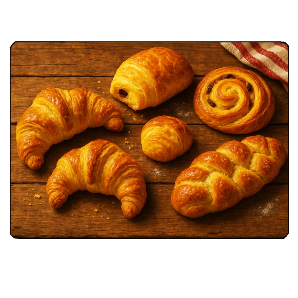 Planche à découper viennoiseries françaises Planche à découper viennoiseries françaises