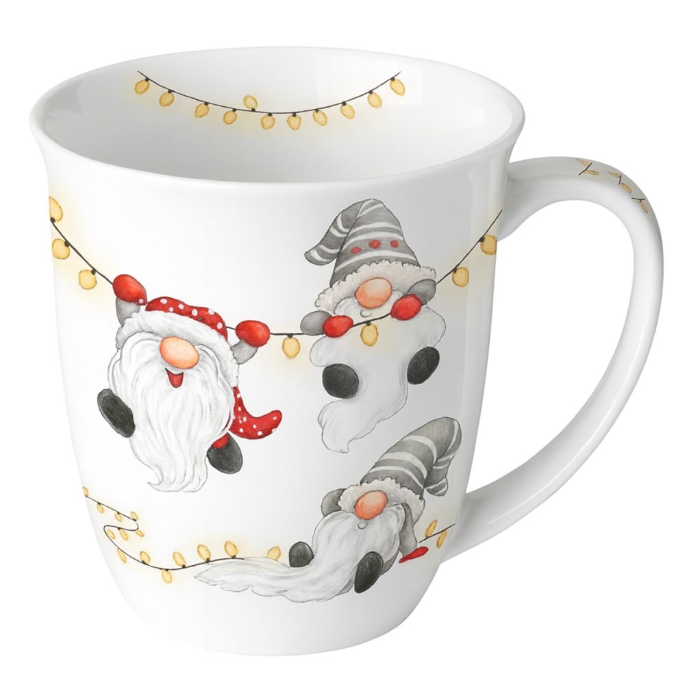 Mug en porcelaine fine nains barbus