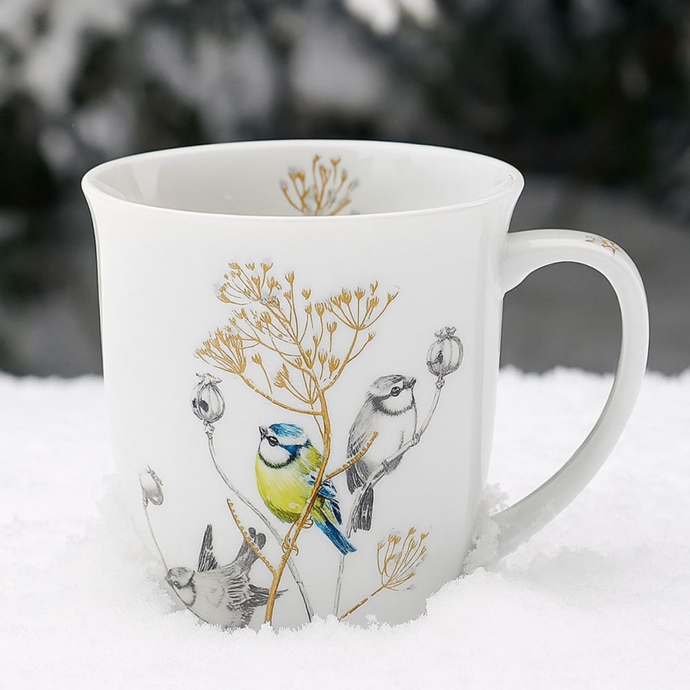 Mug en porcelaine fine oiseaux et nature - Maisons du Monde