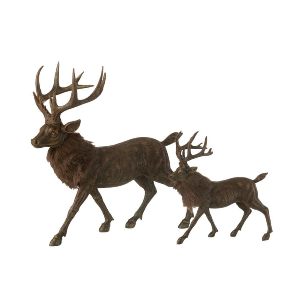 Cerf en résine marron