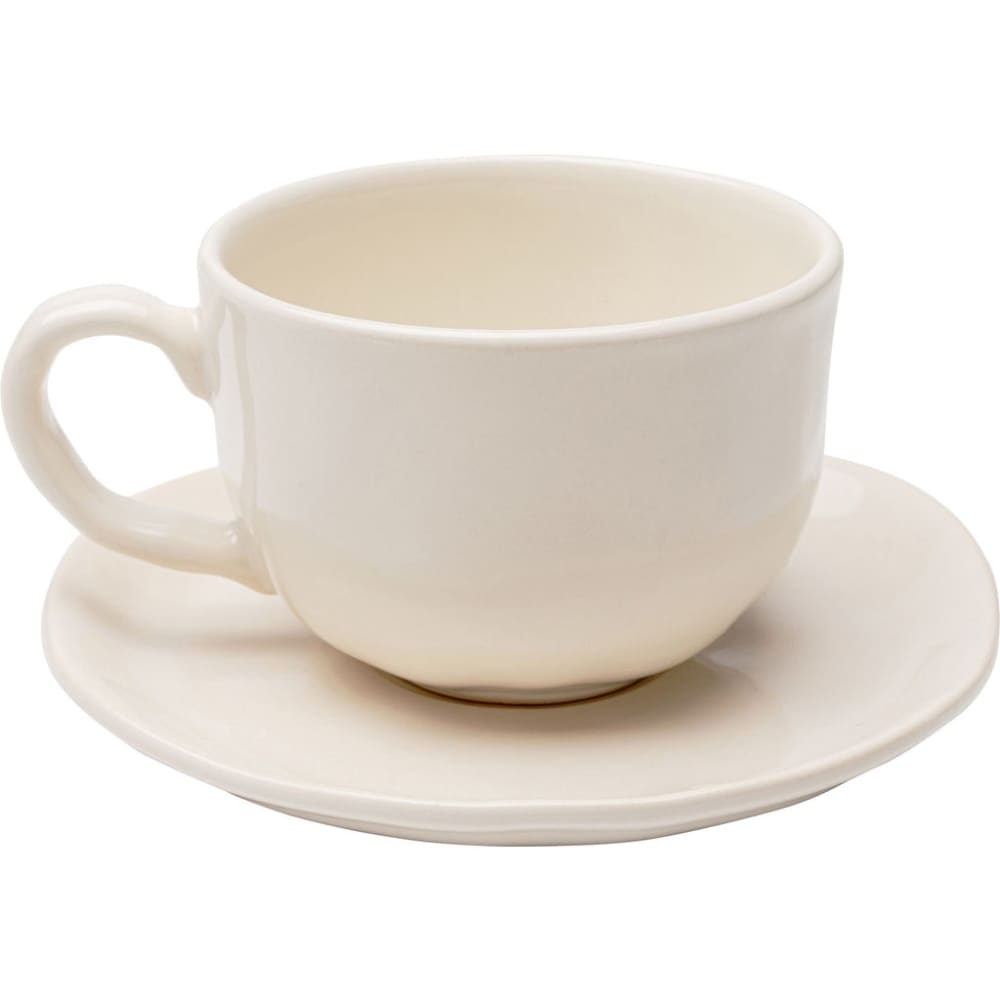 6er-Set Kaffeetassen aus Steingut, beige - Maisons Du Monde