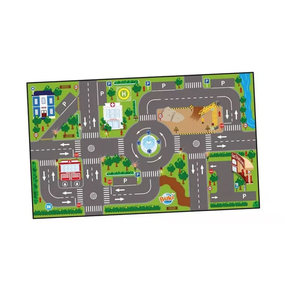 Tapis voiture lumineux route et signalisation