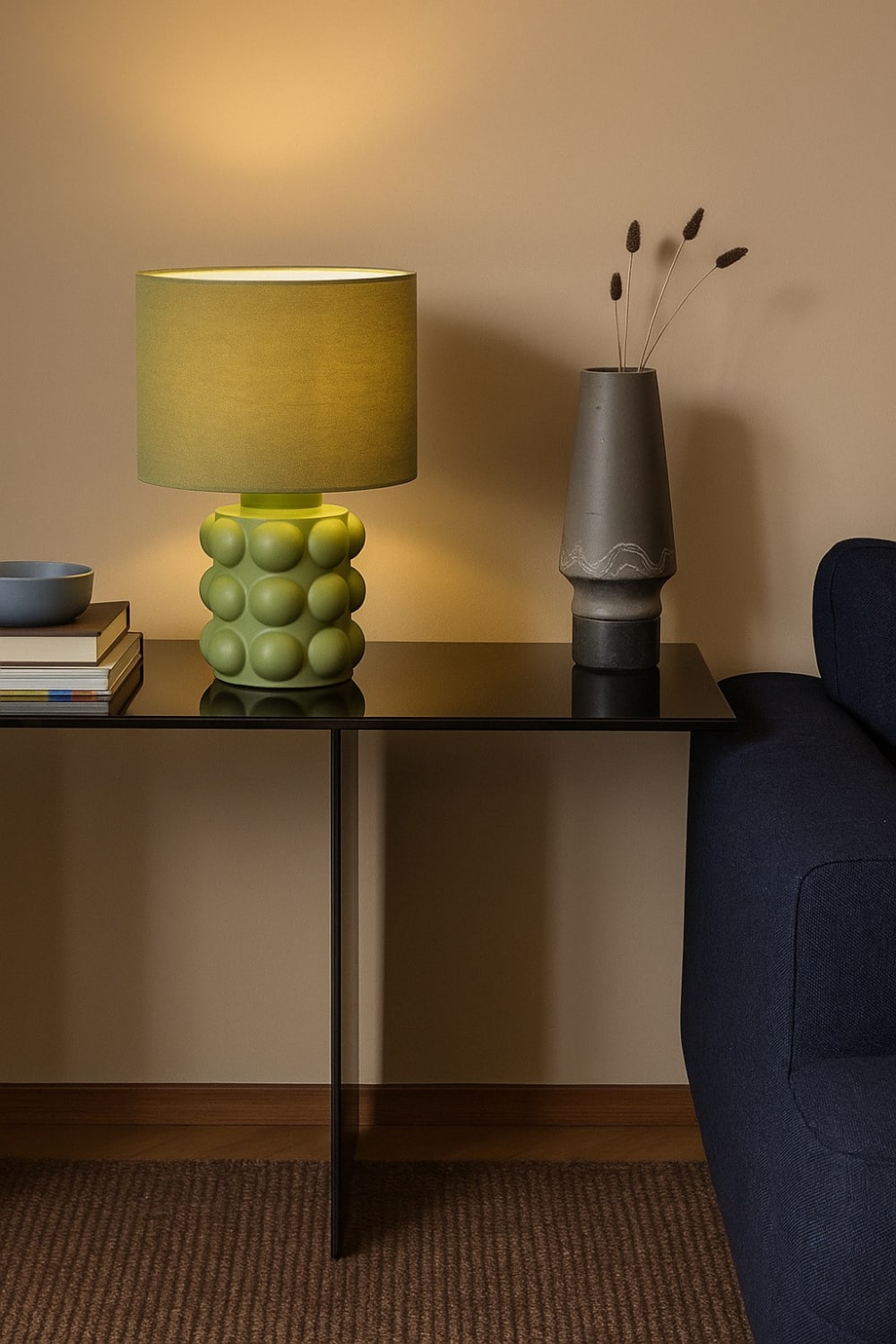 Lampe design en céramique vert — vue 3