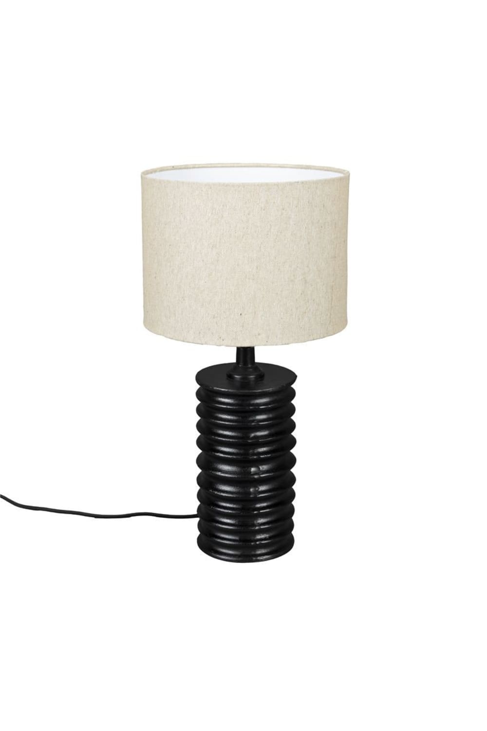 Lampe design en tissu noir