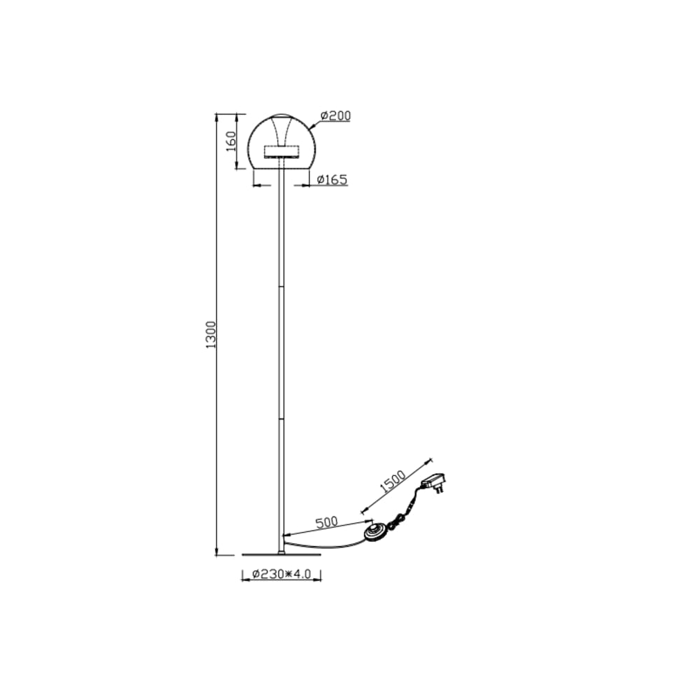 Lampadaire design en métal transparent — vue 4