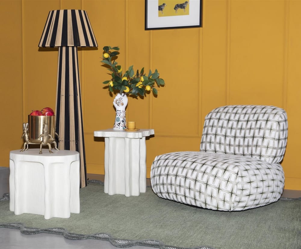 Fauteuil lounge imprimé rétro