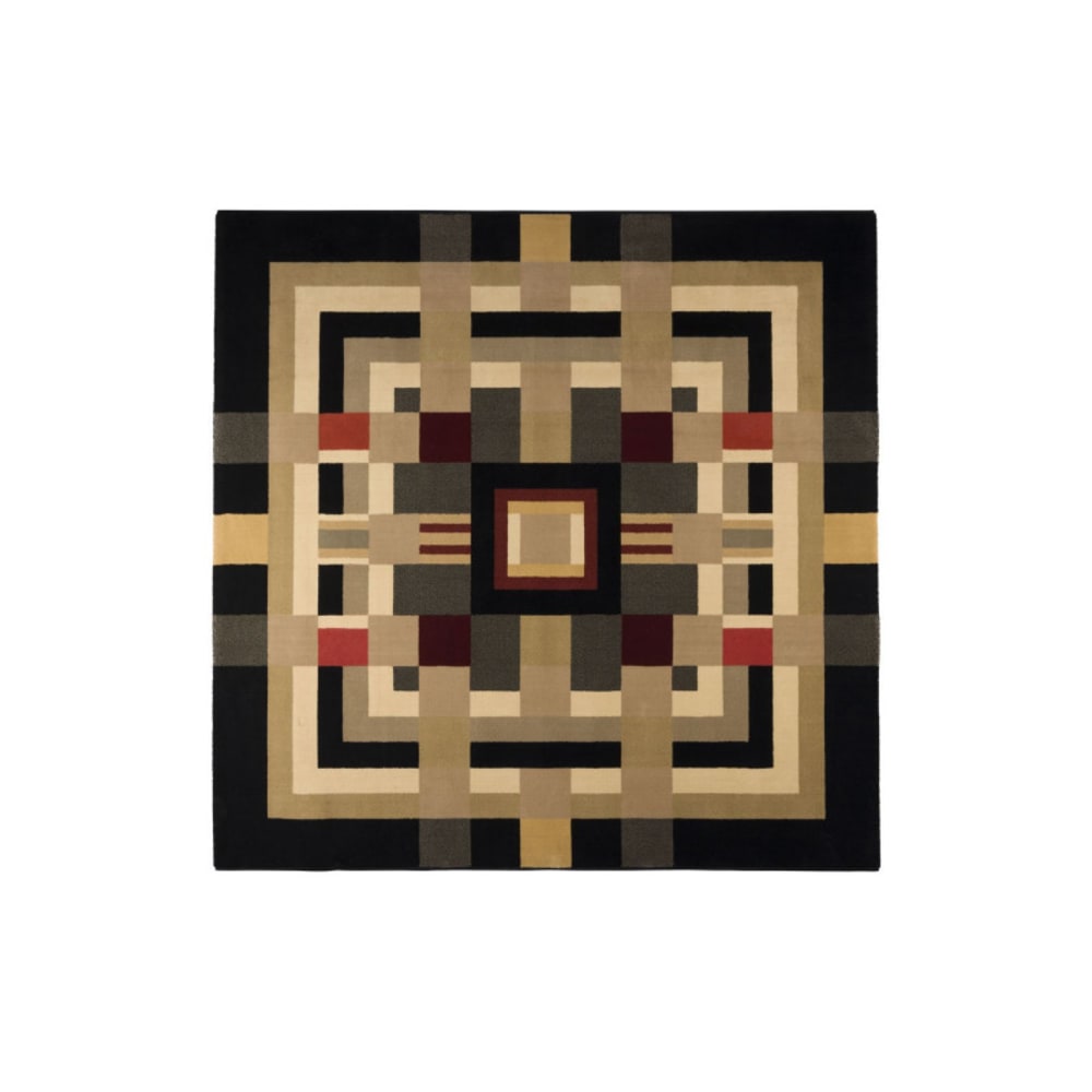 Tapis en tissu multicolore