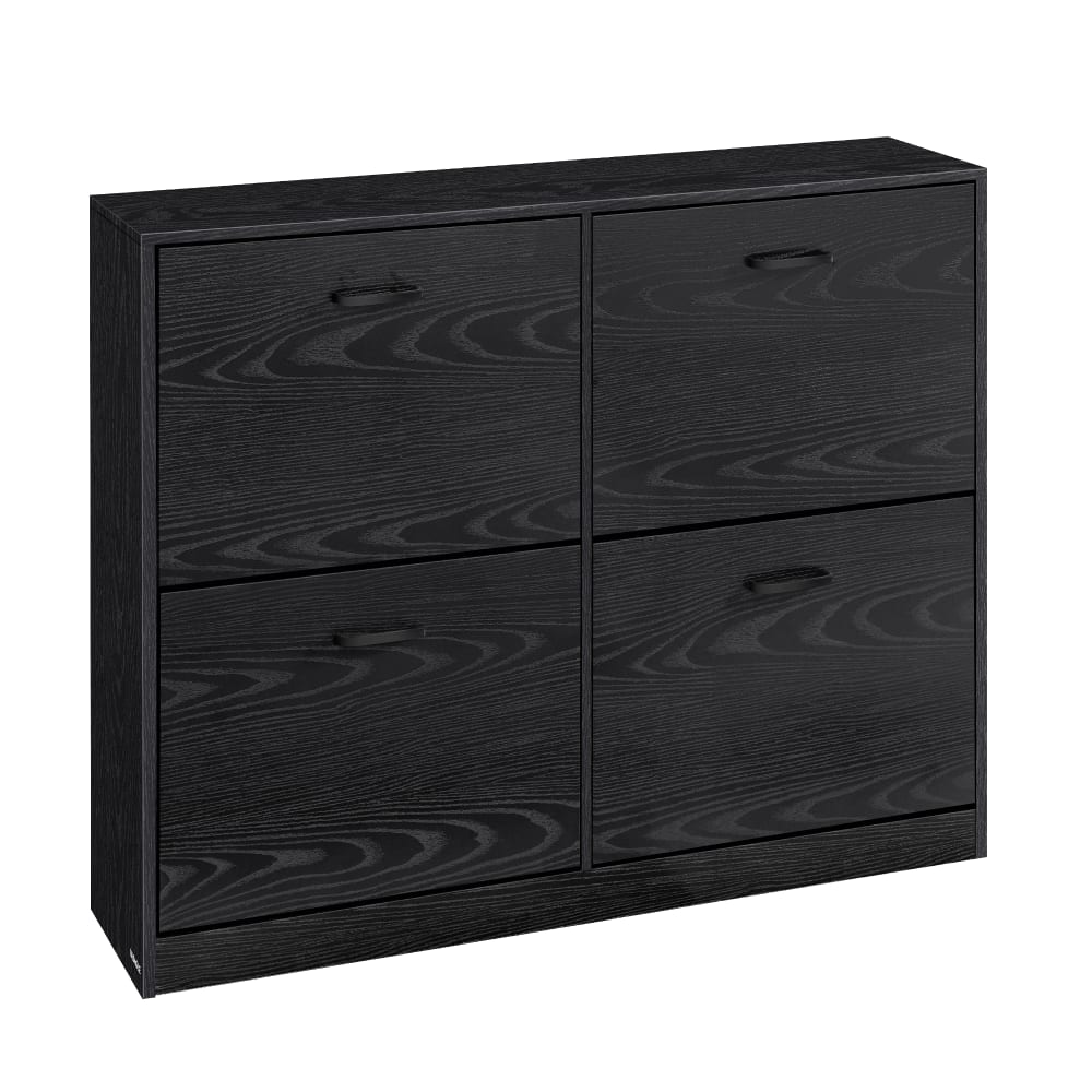 Meuble à chaussures 4 portes battantes 24 x 105,5 x 82,7 cm noir