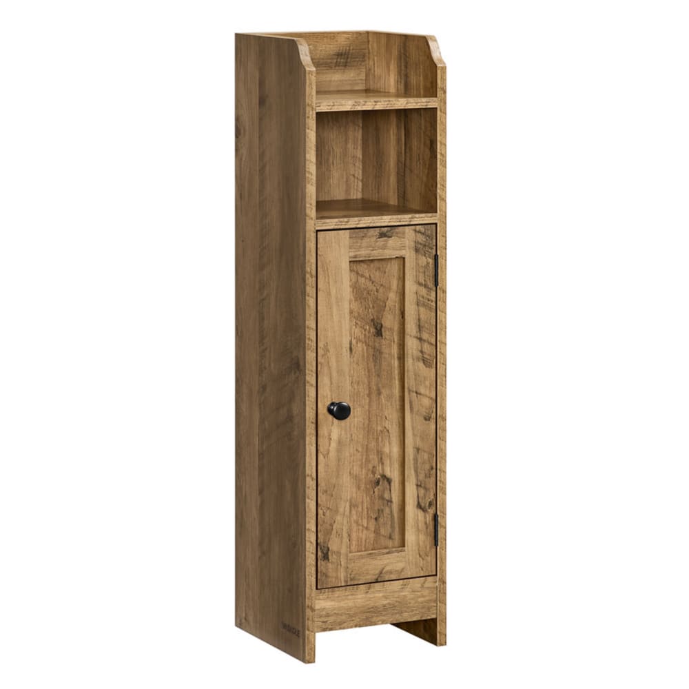 Armoire d’angle avec porte et étagères 20 x 18 x 80 cm marron miel