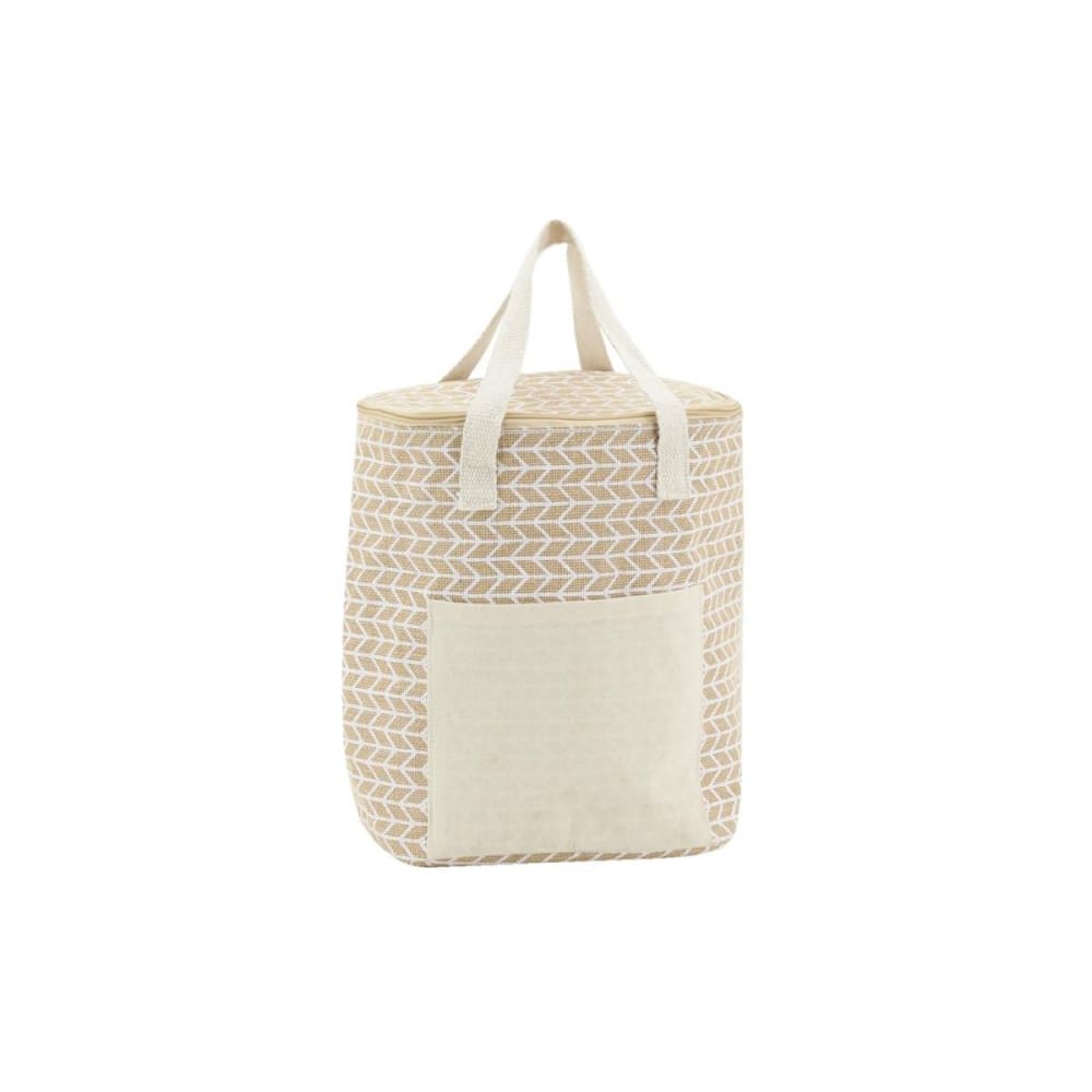 Aubry Gaspard - Sac lunch isotherme en jute géométrique 25x15x19