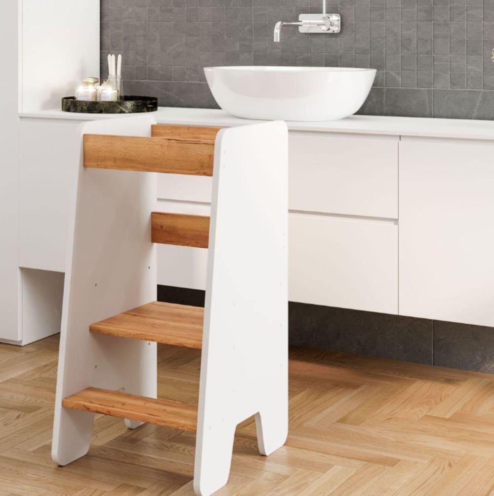 Tour d'apprentissage blanc bois