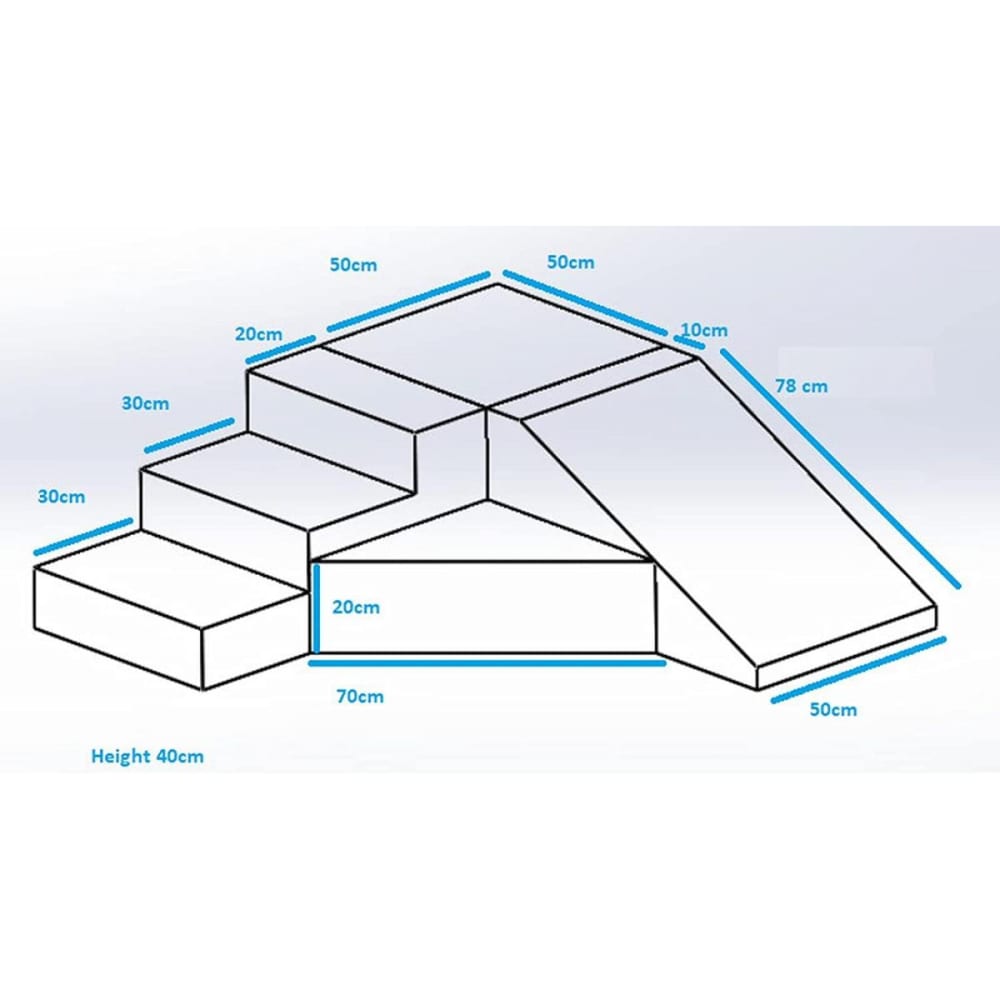 Set de blocs en mousse pour le jeu blanc, cappuccino