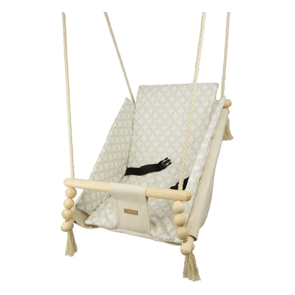 Bascule pour bébé crème, carreaux crème (Velinda) - Image 2