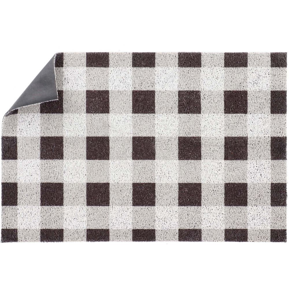 Tapis dessous de paillasson à motifs carreaux — vue 4