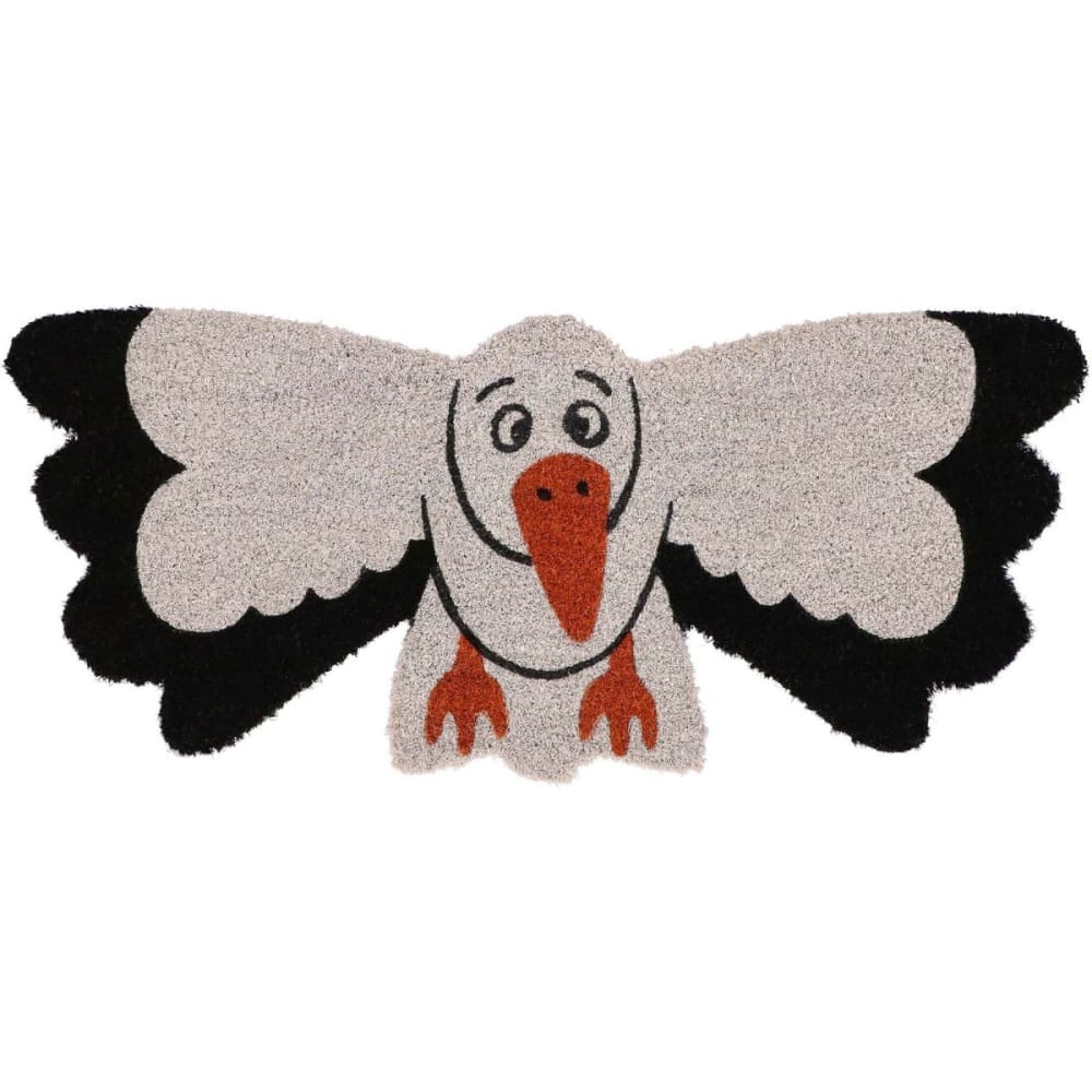Paillasson animal en fibres de coco intérieur extérieur cigogne