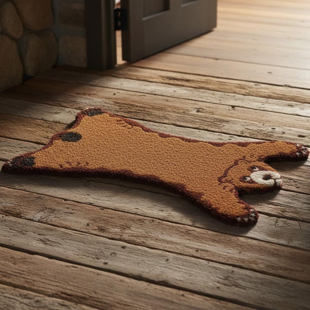 Paillasson animal en fibres de coco intérieur extérieur ours — vue 3