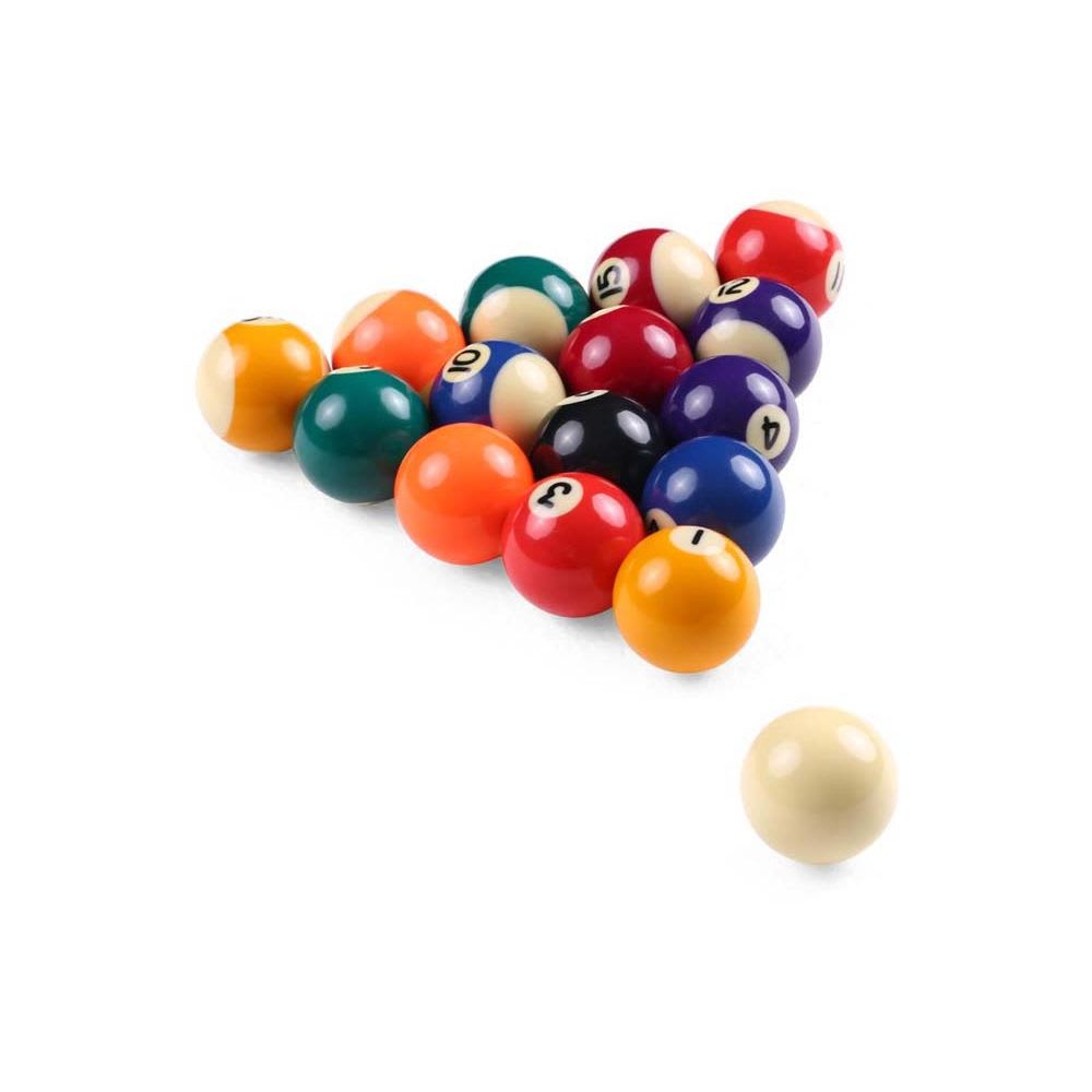 Lot de 16 boules de billard  50.8 mm en résine pour jeu américain - Maisons du Monde