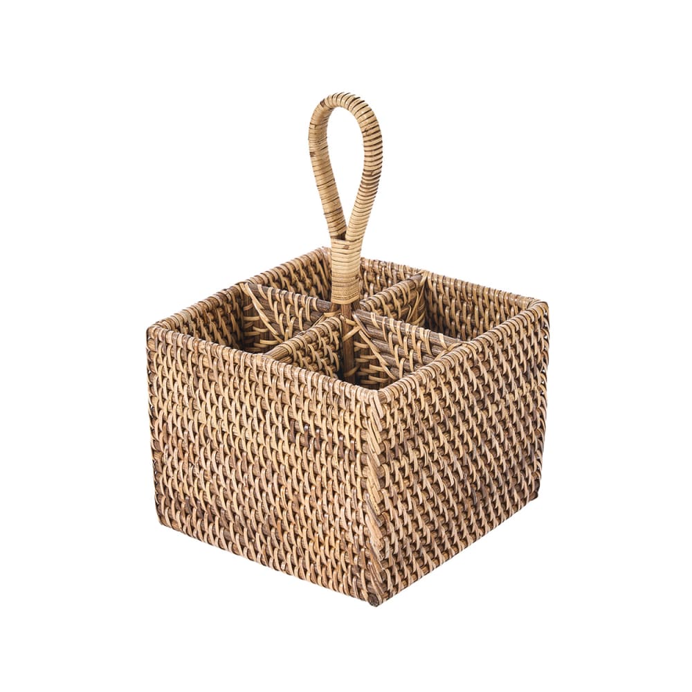 Bazar Bizar Korb aus rattan in braun, 18x18x28cm - -