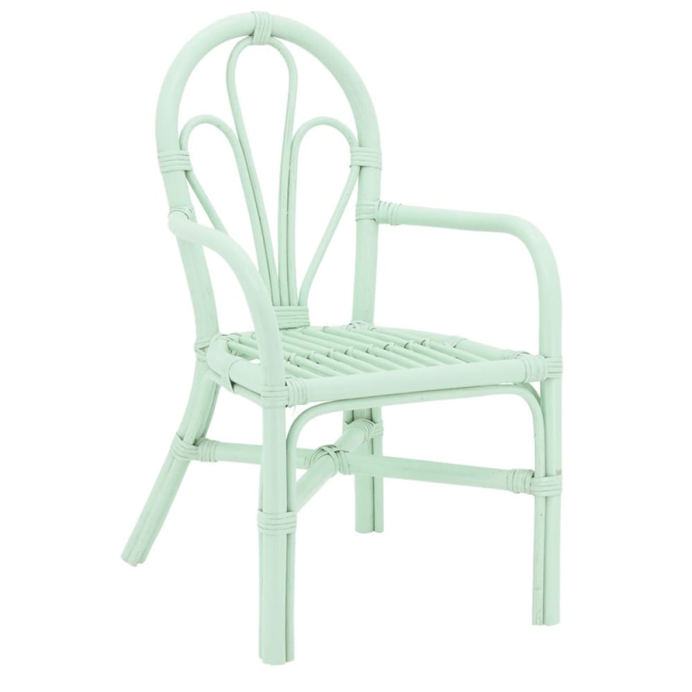 Aubry Gaspard - Fauteuil enfant en rotin joseph vert