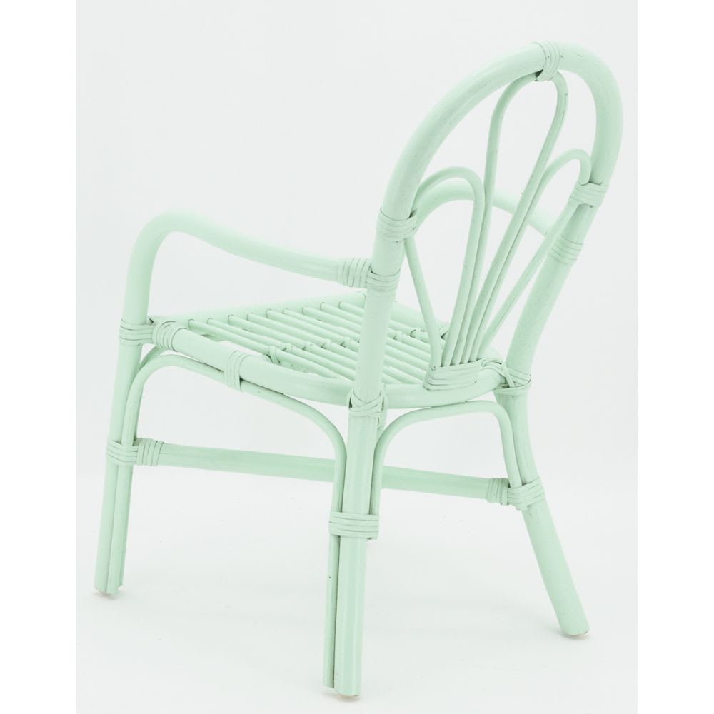 Fauteuil enfant en rotin joseph vert (Aubry Gaspard) - Image 2