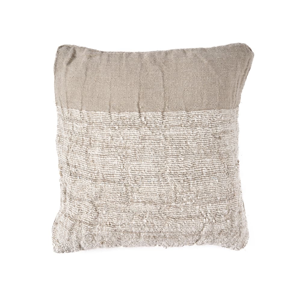 Bazar Bizar Kissenbezug aus leinen in braun, 50x50x3cm Beige