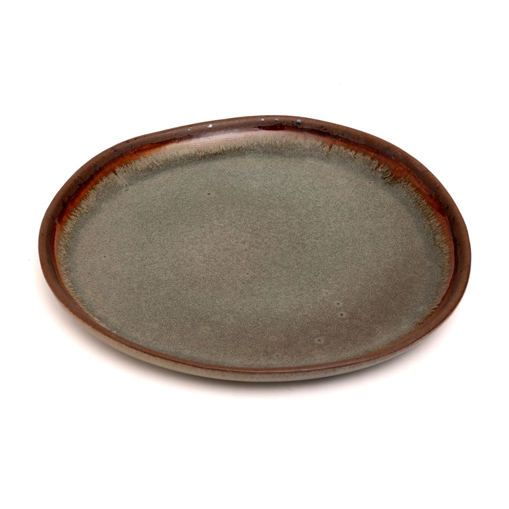 Assiette plate en céramique multicolore 22x22x2cm