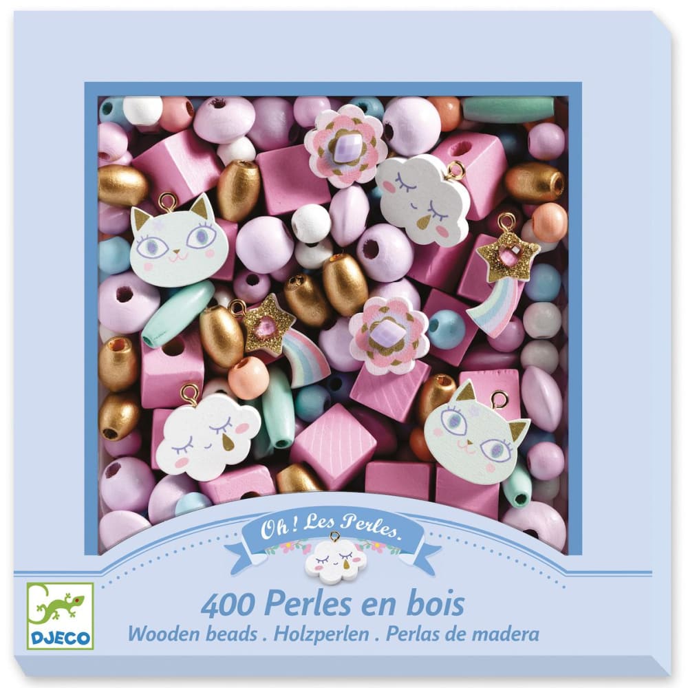 Perles et bijoux perles bois - arc-en-ciel