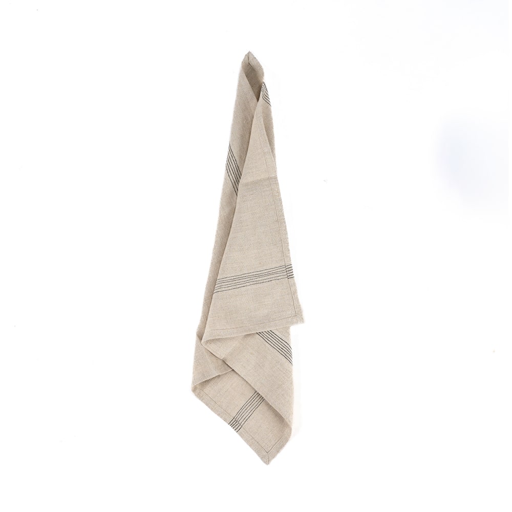 Serviette en lin beige 45x45x2cm