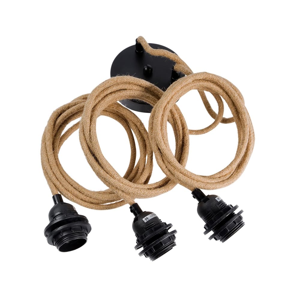 Raccord câble coton - marron