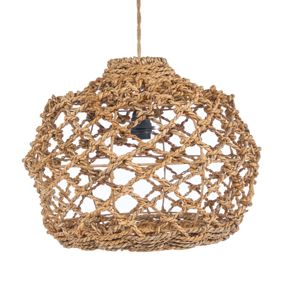 Suspension feuille de bananier marron 45x45x35cm — vue 3
