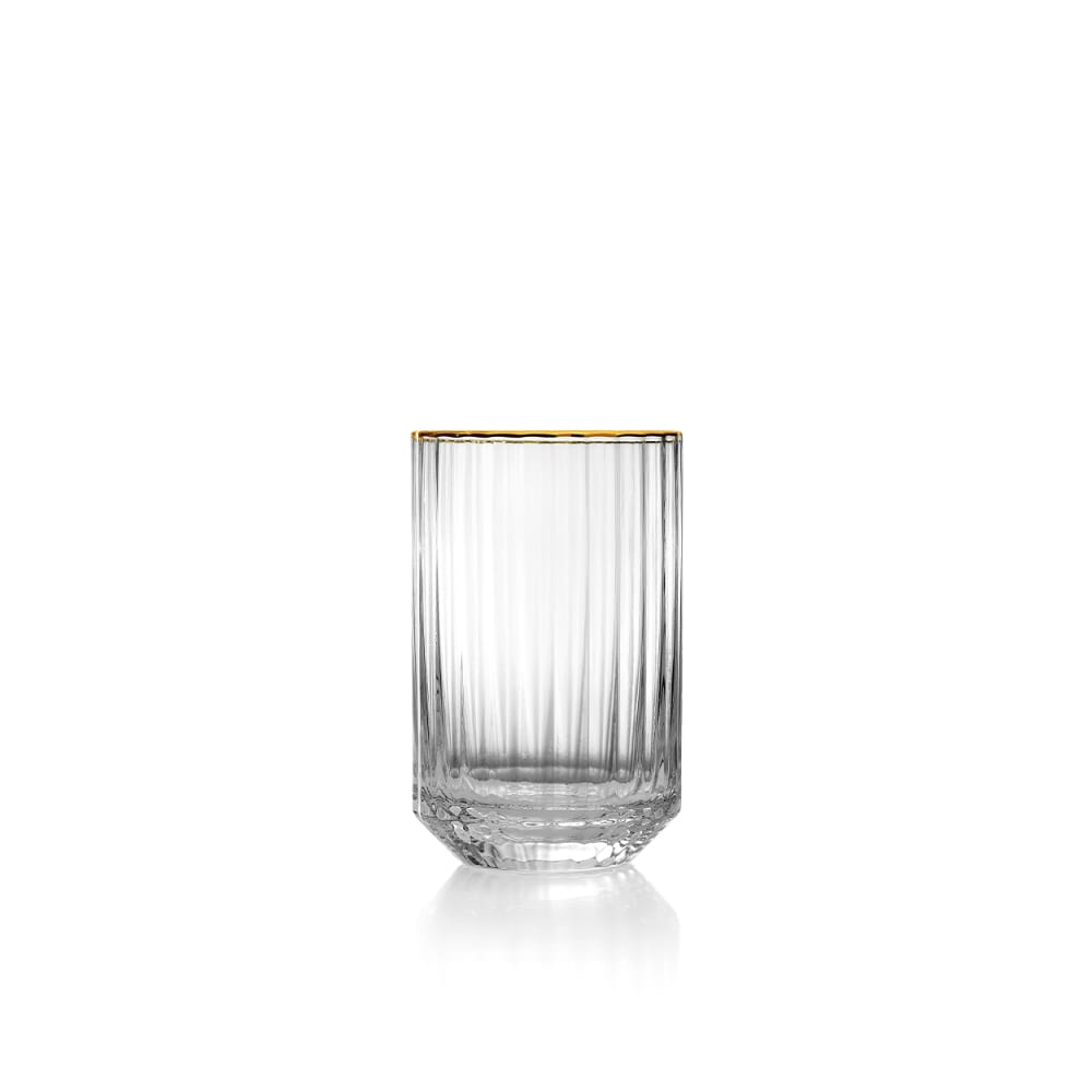Verre en verre doré 6,7x6,7x10,8cm