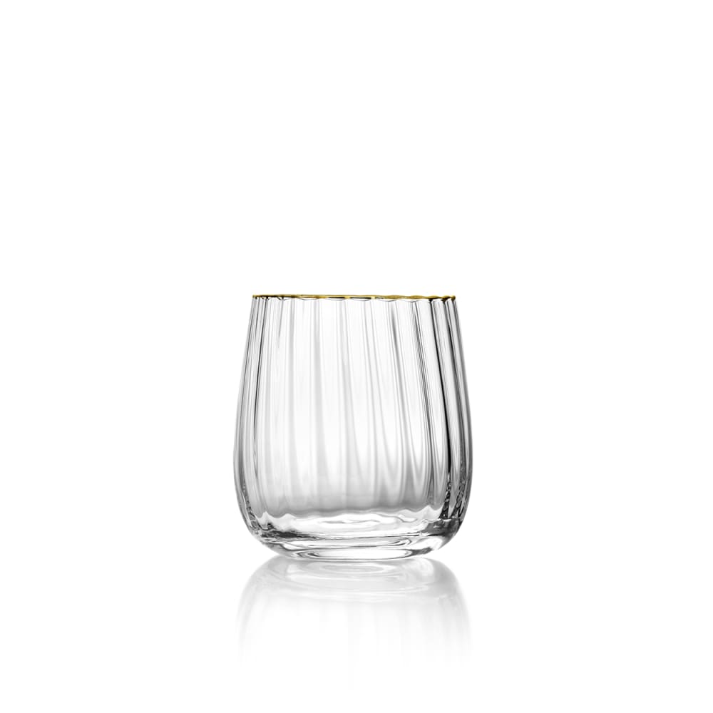 Verre en verre doré 9,2x9,2x10cm