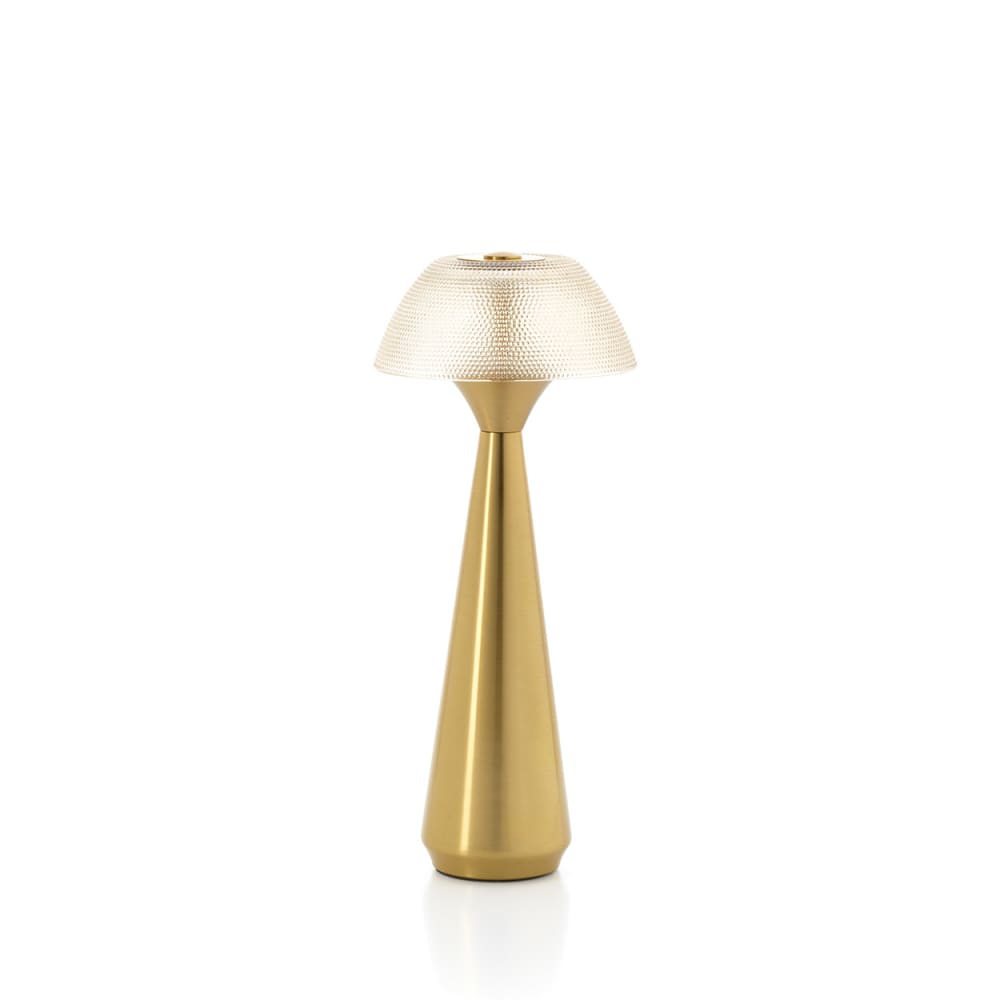 Lampe de table fer et laiton 12x12x28cm