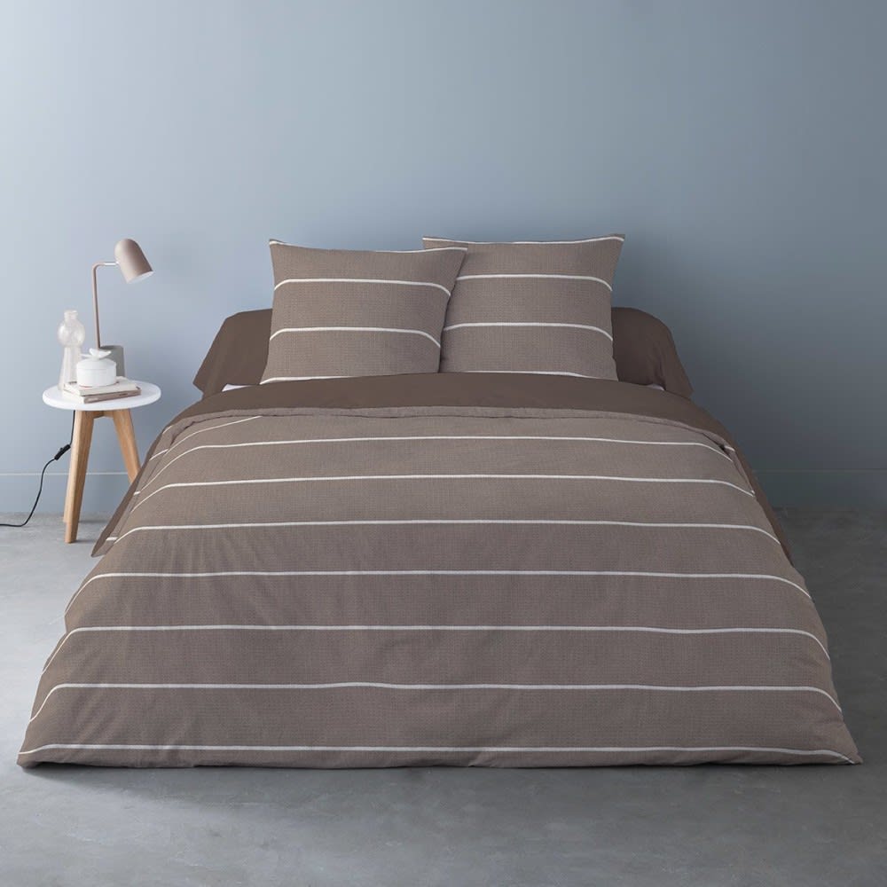 Parure de couette 100% coton flanelle imprimée 240x220cm 2 taies