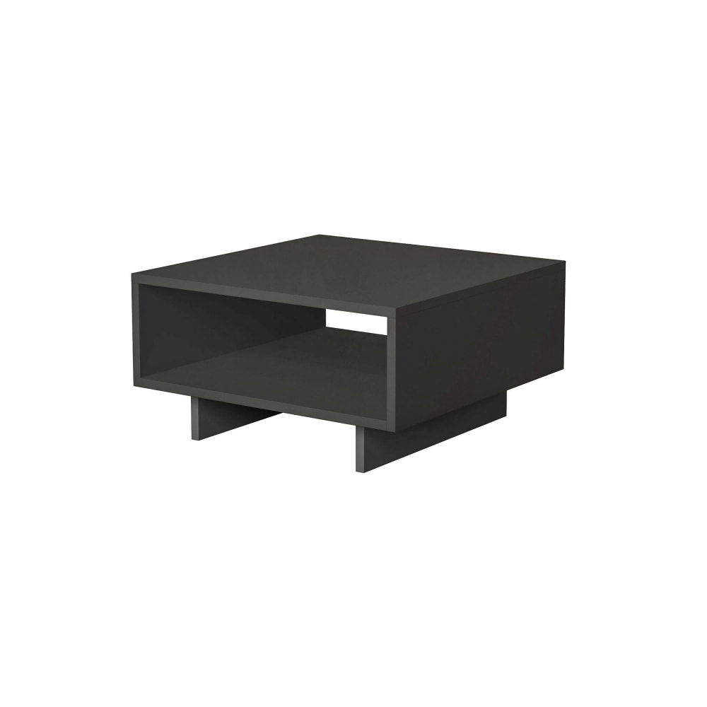 Table basse en bois gris anthracite 60 x 60 x 32 cm